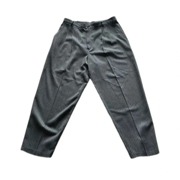 Briggs New York Gray Striped Dress Casual Pants Women’s 16 Petite - Picture 1 of 9